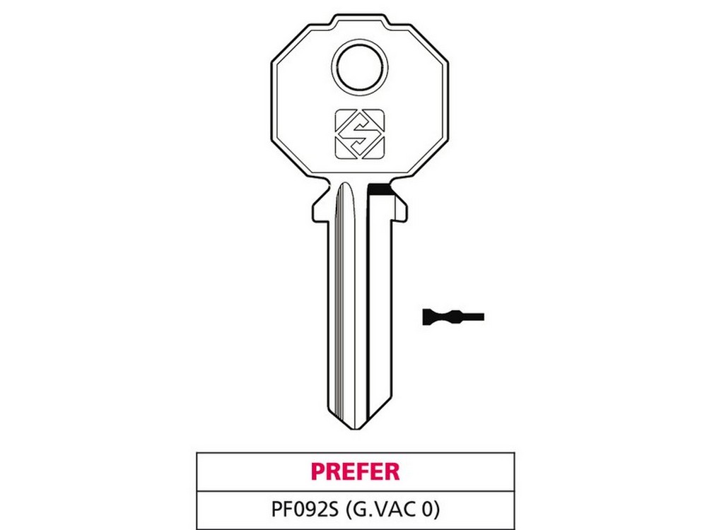 Silca CHIAVE OTTONE PF092S (G. VAC 0) PREFER