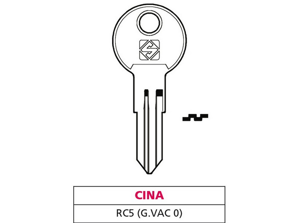 Silca CHIAVE OTTONE RC5 (G. VAC 0) CINA