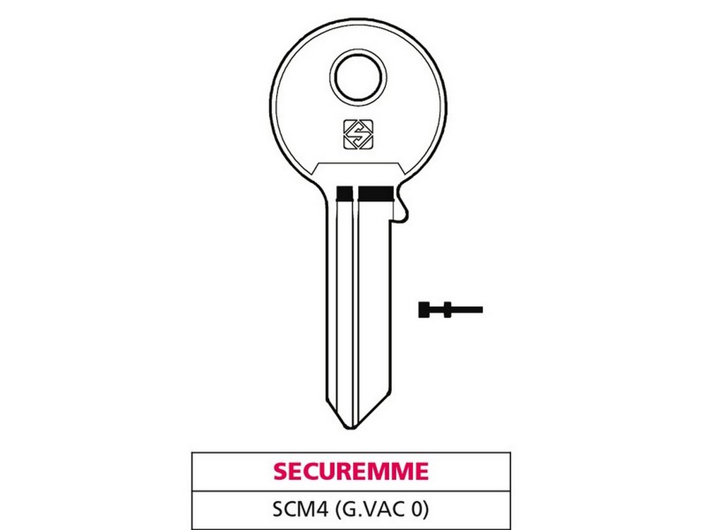 Silca CHIAVE OTTONE SCM4 (G. VAC 0) SECUREMME