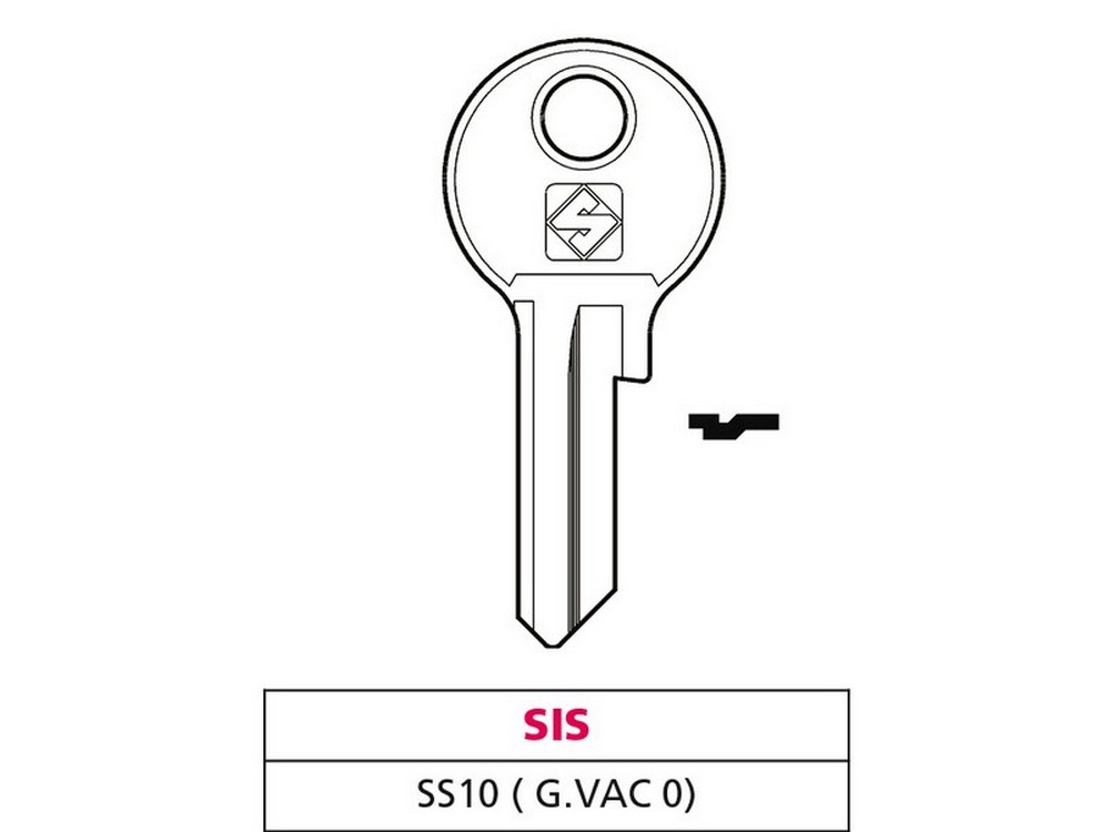 Silca CHIAVE OTTONE SS10 (G. VAC 0) SIS