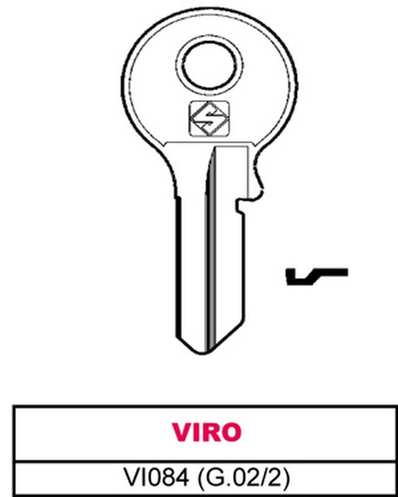 Silca CHIAVE OTTONE VI084 (G.VAC 2) VIRO