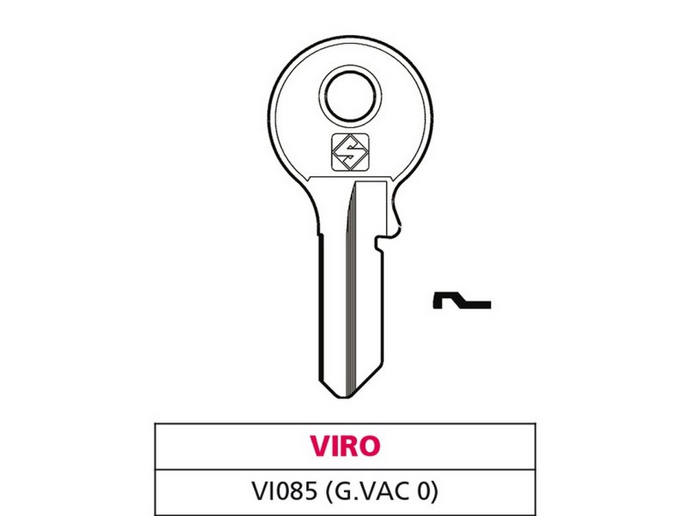 Silca CHIAVE OTTONE VI085 (G. VAC 0) VIRO
