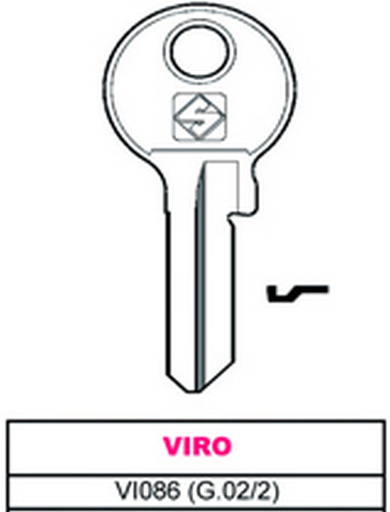 Silca CHIAVE OTTONE VI086 (G.VAC 2) VIRO