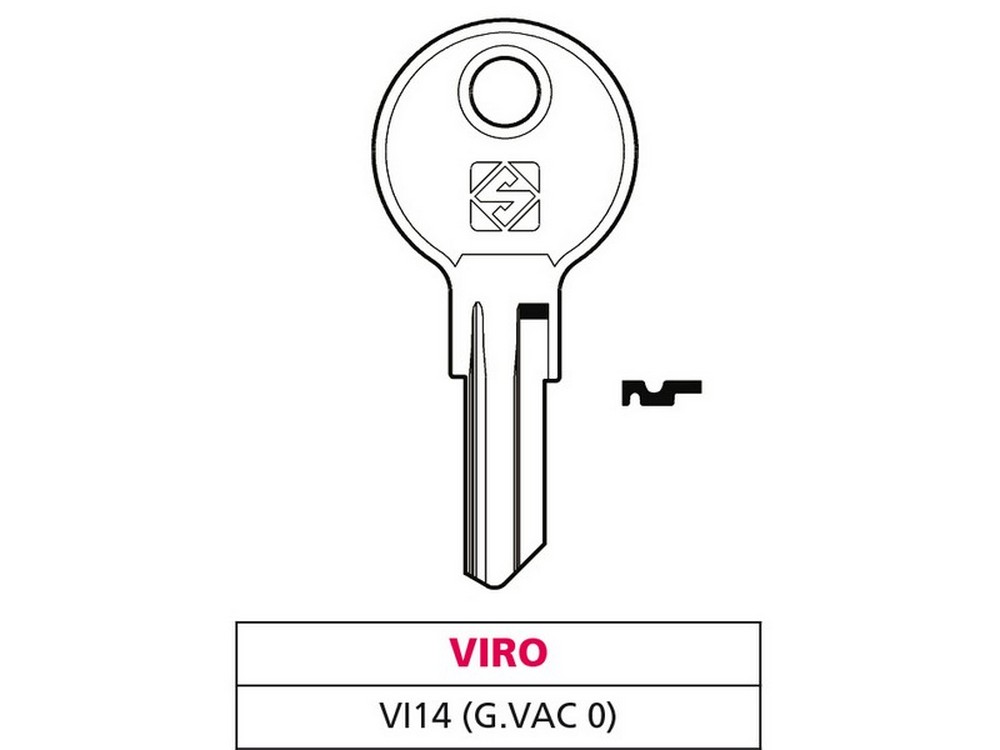 Silca CHIAVE OTTONE VI14 (G. VAC 0) VIRO