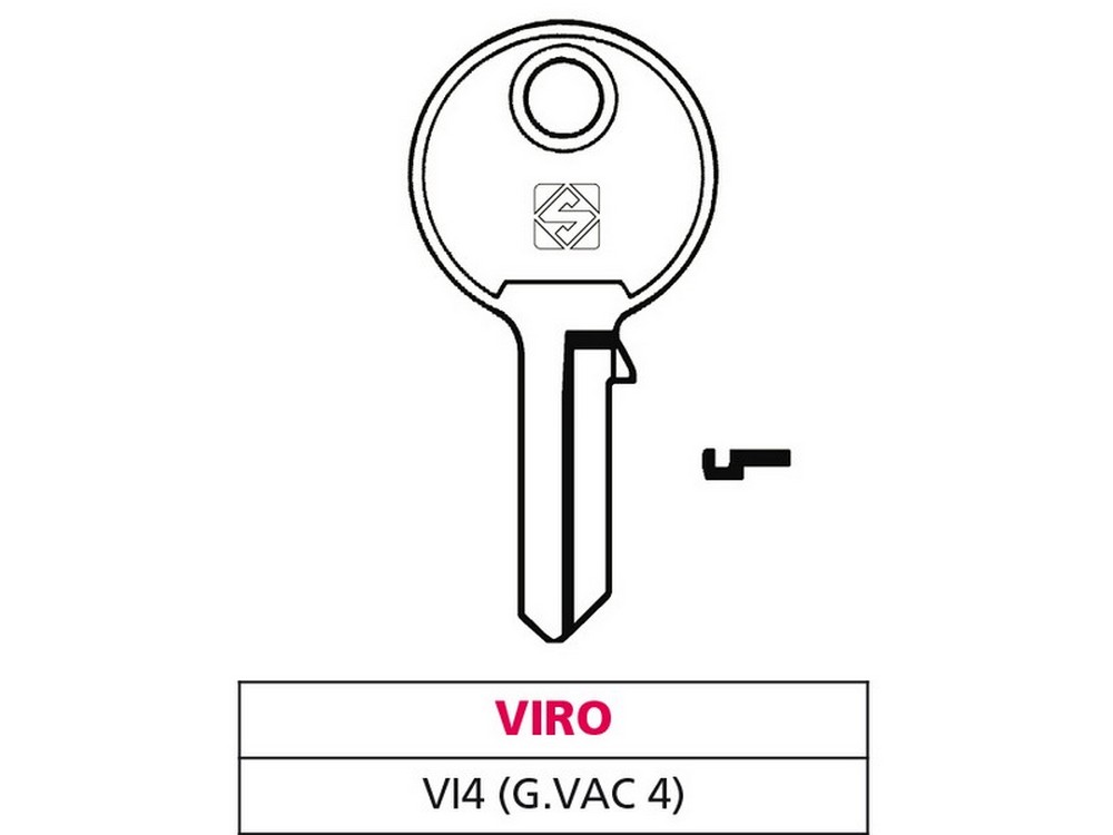 Silca CHIAVE OTTONE VI4 (G. VAC 0) VIRO