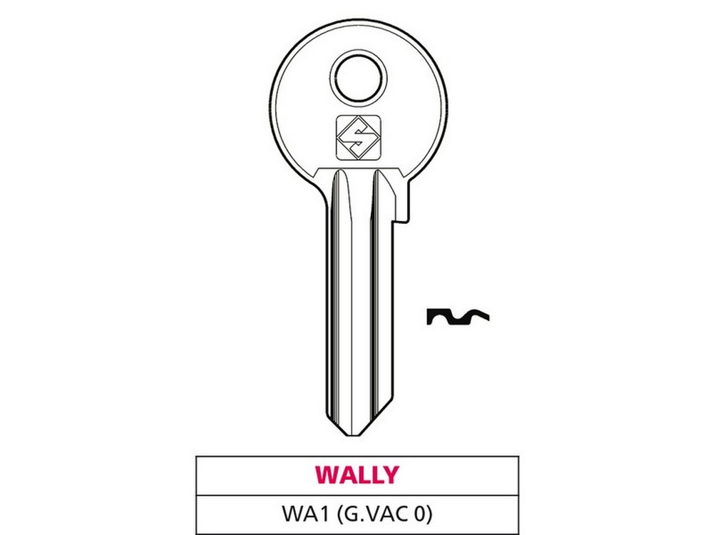 Silca CHIAVE OTTONE WA1 (G. VAC 0) WALLY