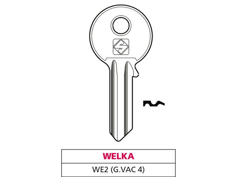 Silca CHIAVE OTTONE WE2 (G. VAC 4) WELKA