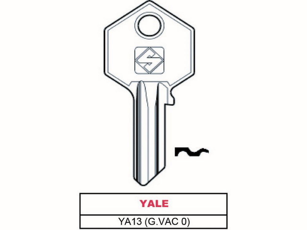 Silca CHIAVE OTTONE YA13 (G.VAC 0) YALE