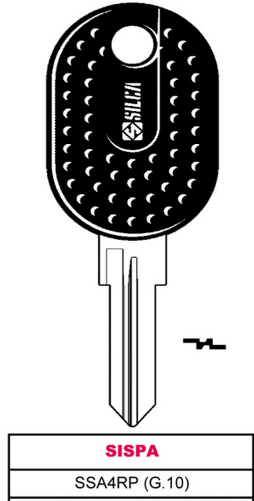 Silca CHIAVE PER AUTO ASC SSA4RP (G.VAK 0) SISPA
