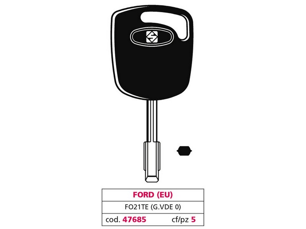 Silca CHIAVE PER AUTO FO21TE (G. VDE 0) FORD (EU)