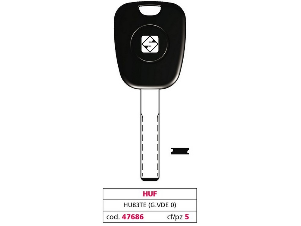 Silca CHIAVE PER AUTO HU83TE (G. VDE 0) HUF