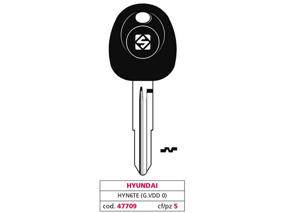 Silca CHIAVE PER AUTO HYN6TE (G. VDD 0) HYUNDAI