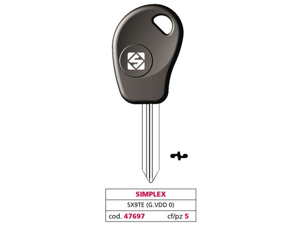 Silca CHIAVE PER AUTO SX9TE (G. VDD 0) SIMPLEX