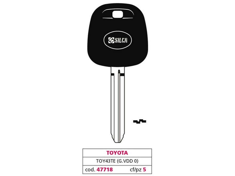 Silca CHIAVE PER AUTO TOY43TE (G. VDD 0) TOYOTA
