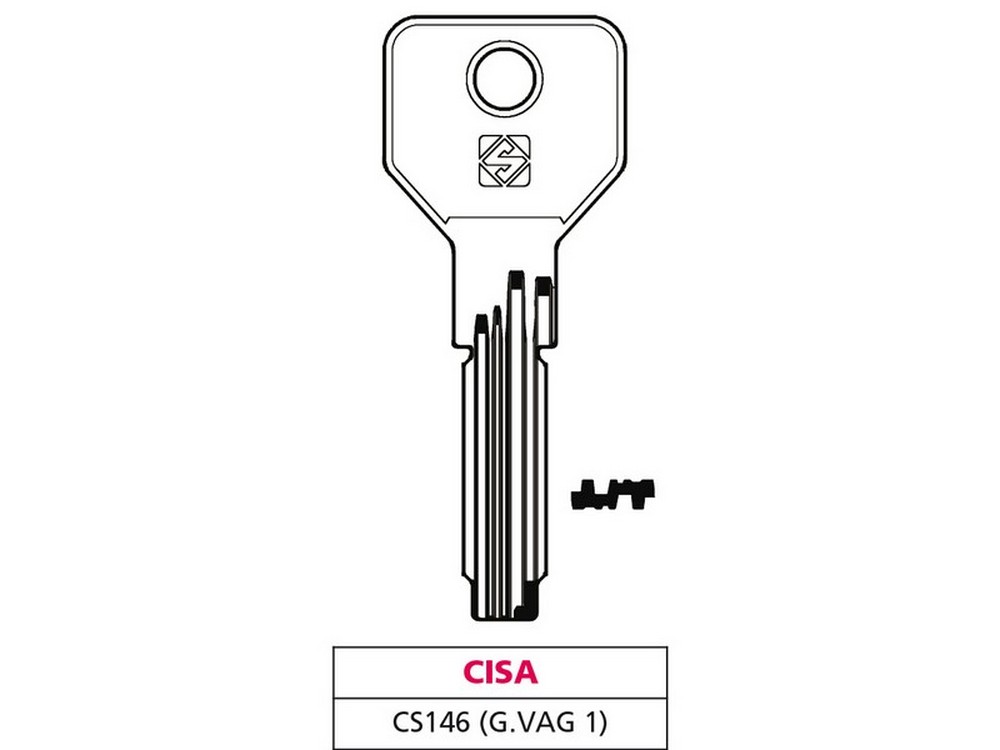 Silca CHIAVE PUNZONATA OTTONE CS146 (G.VAG 1) CISA