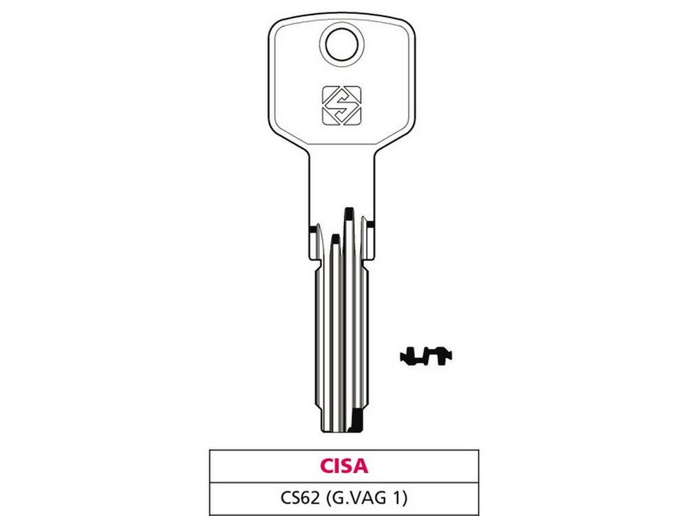 Silca CHIAVE PUNZONATA OTTONE CS62  (G. VAG 1) CISA 