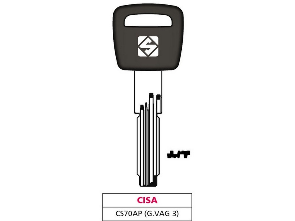 Silca CHIAVE PUNZONATA OTTONE CS70AP (G. VAG 3) CISA 