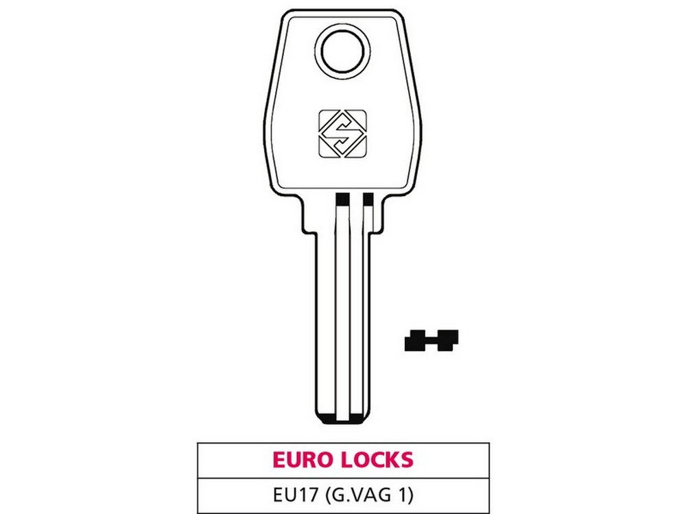 Silca CHIAVE PUNZONATA OTTONE EU17 (G. VAG 1) EURO LOCKS