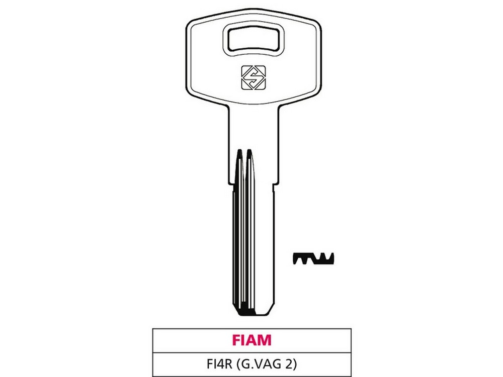 Silca CHIAVE PUNZONATA OTTONE FI4R (G. VAG 2) FIAM