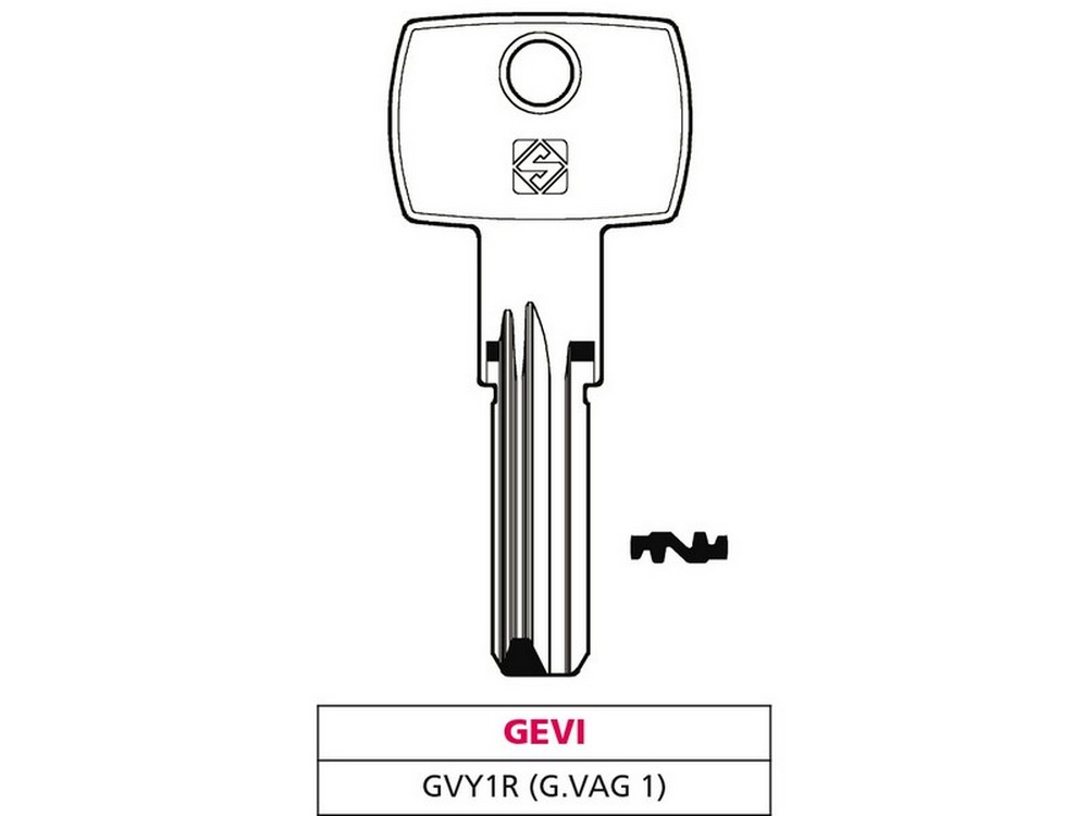 Silca CHIAVE PUNZONATA OTTONE GVY1R (G. VAG 1) GEVY 