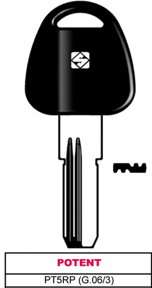 Silca CHIAVE PUNZONATA OTTONE PT5RP (G.VAG 3) POTENT