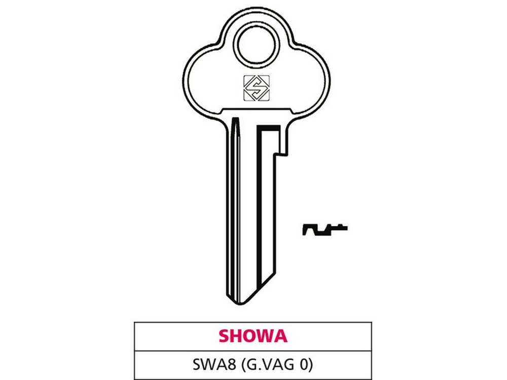 Silca CHIAVE PUNZONATA OTTONE SWA8 (G. VAE 0) SHOWA