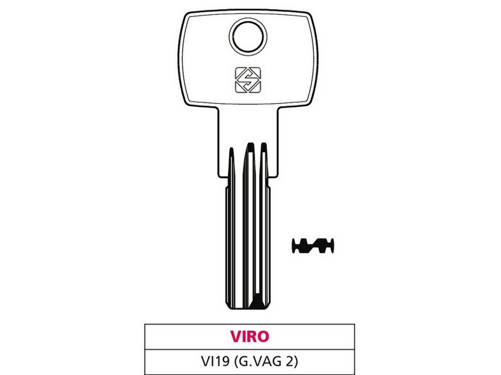 Silca CHIAVE PUNZONATA OTTONE VI19 (G. VAG 2) VIRO 