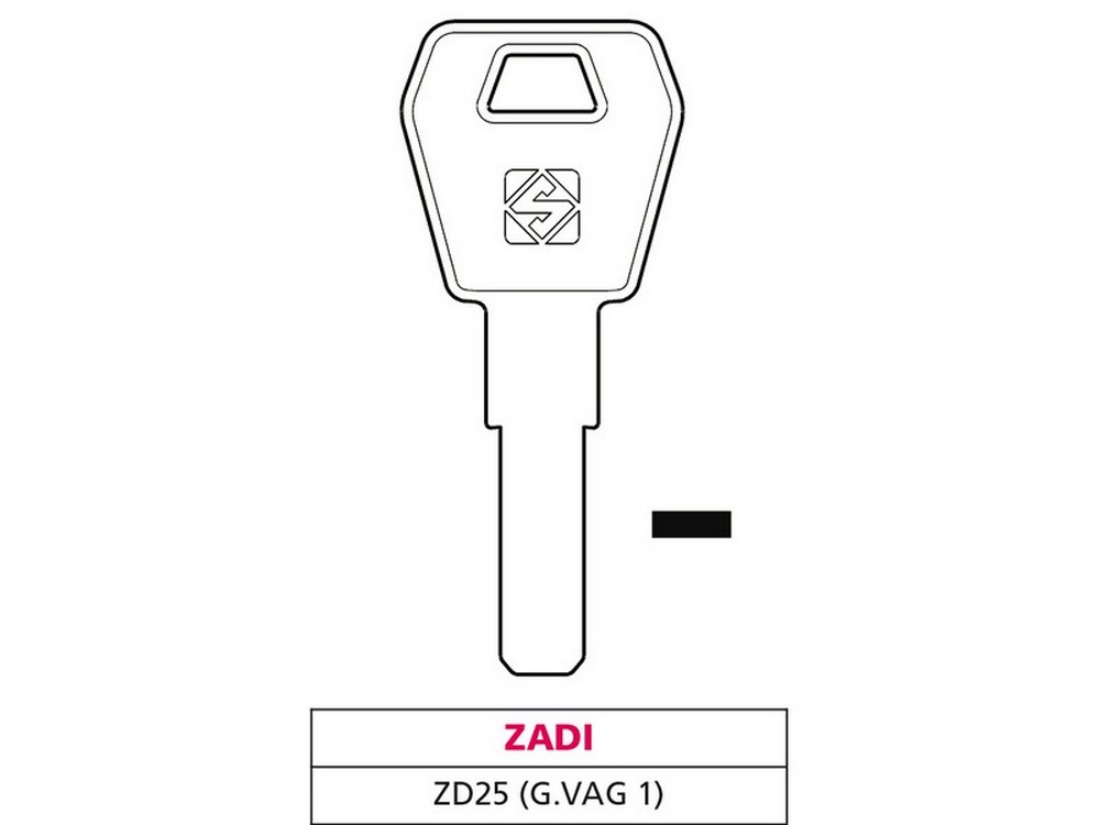 Silca CHIAVE PUNZONATA OTTONE ZD25 (G. VAG 1) ZADI