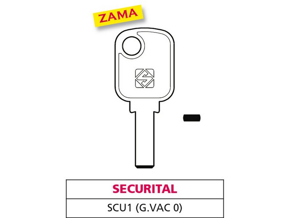 Silca CHIAVE PUNZONATA ZAMA SCU1 (G. VAC 0) SECURITAL
