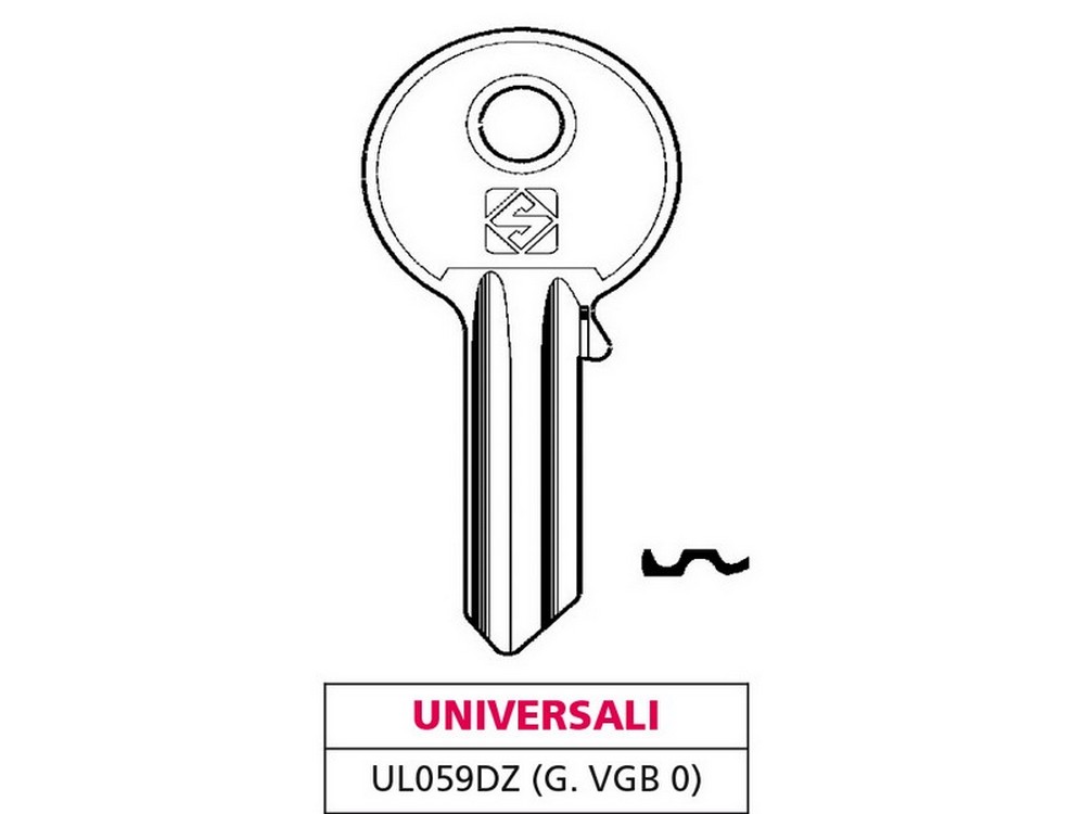 Silca CHIAVE SILKY OTTONE UL059DZ (G.VGB 0) UNIVERSALE