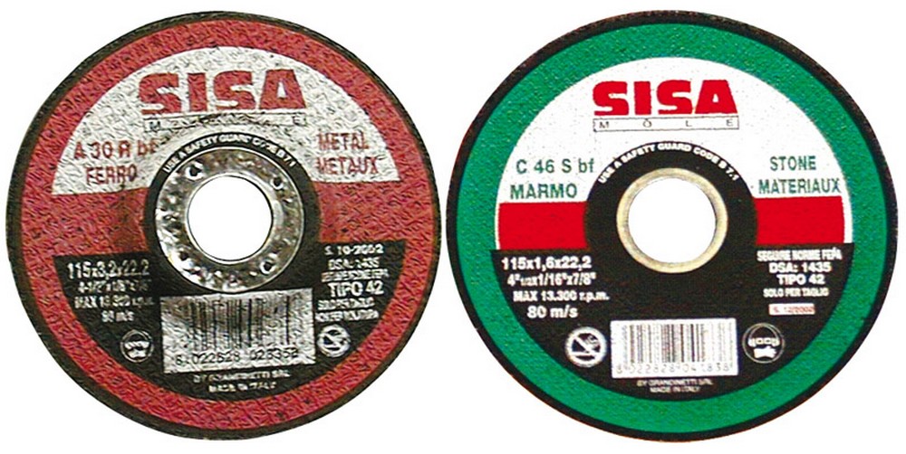 Sisa Mole DISCO ABRASIVO CENTRO DEPRESSO per ferro Ø mm. 230x3,2x22