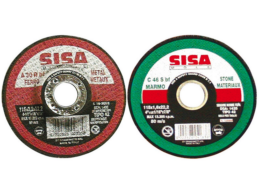 Sisa Mole DISCO ABRASIVO PIANO  per ferro Ø mm. 125x1,0x22,2