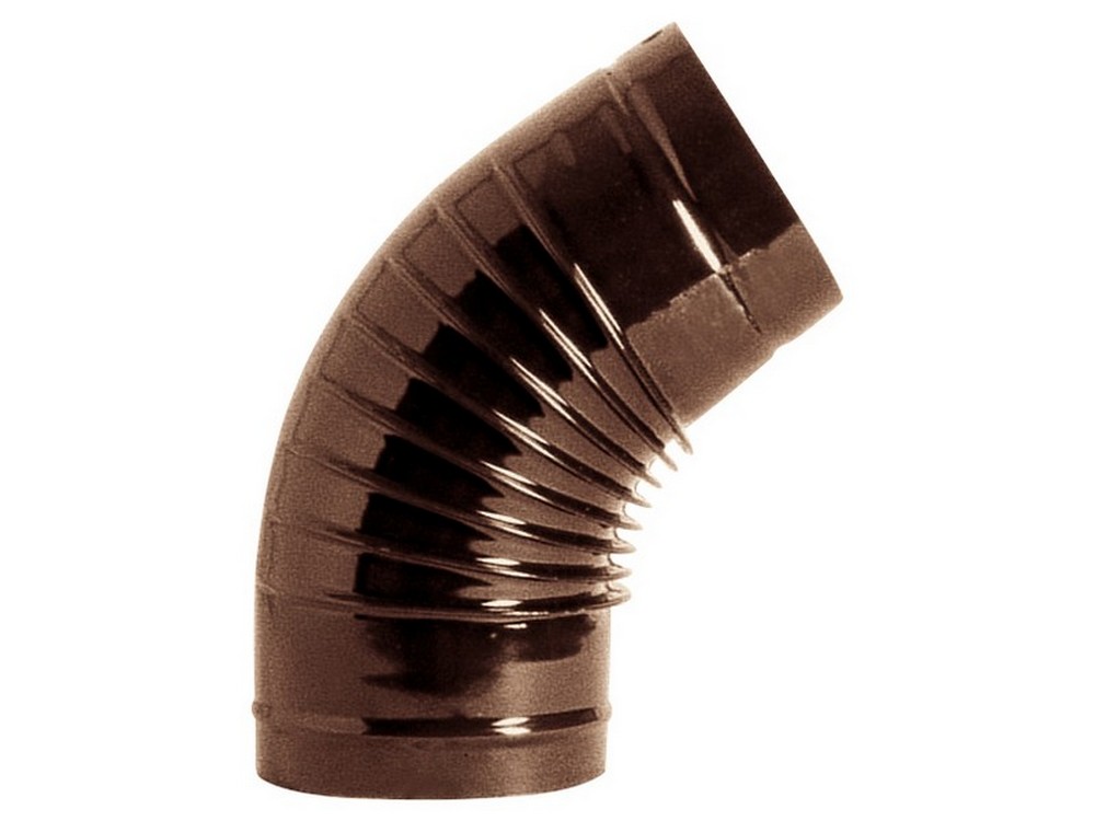 Smalbo GOMITO A 45° PER STUFA Col. Marrone Ø cm. 14