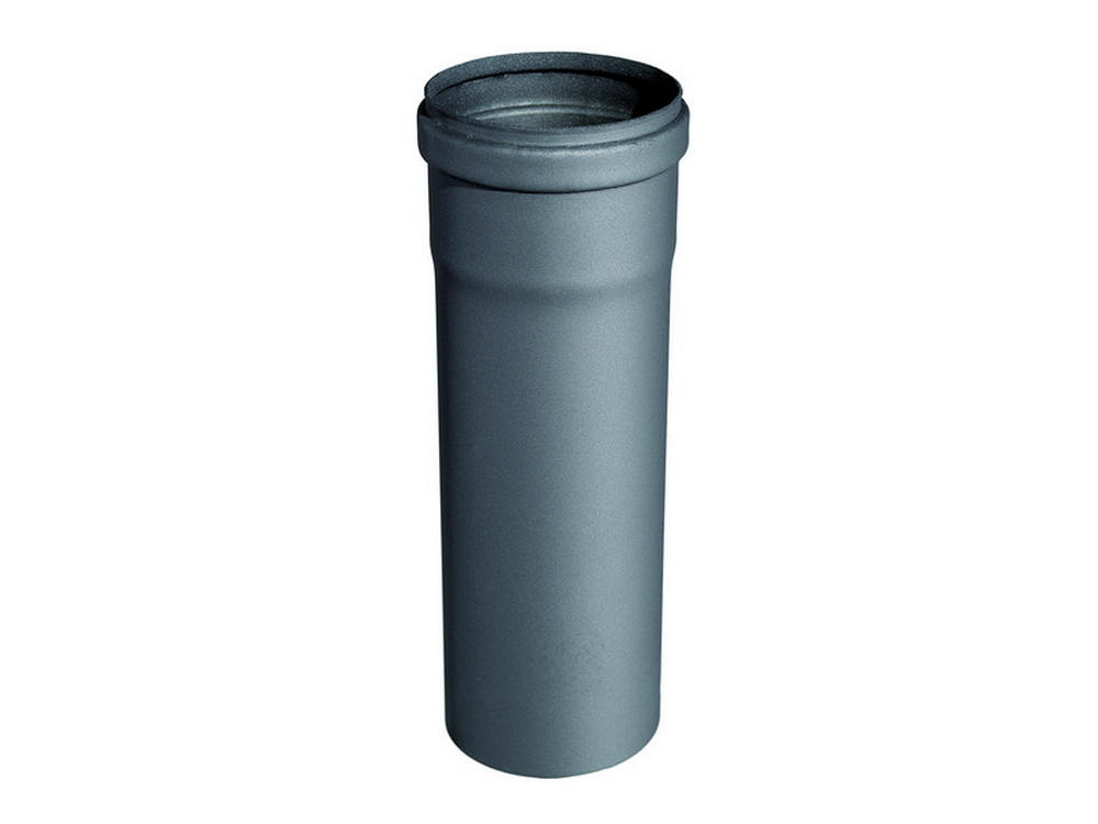 Smalbo TUBO PER STUFE A PELLET Col. Nero opaco cm. 8x 50