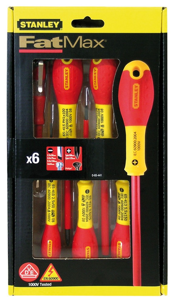 Stanley SERIE GIRAVITI PER ELETTRICISTA FAT MAX 6 PZ.