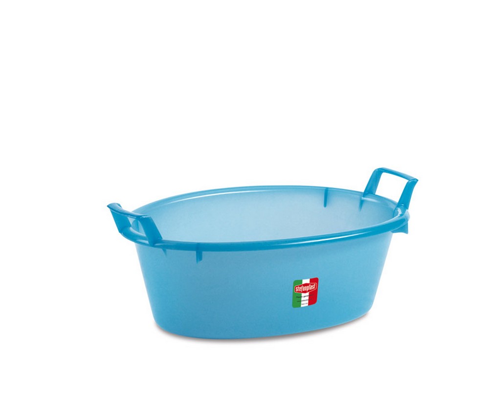 Stefanplast BACINELLA OVALE AZZURRA lt. 50 - Ø cm. 70x28 h
