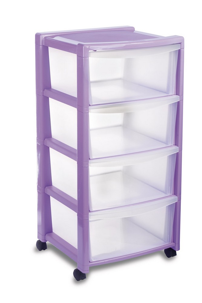 Stefanplast CASSETTIERA 4 PIANI SILVER cm. 40x40x80 h