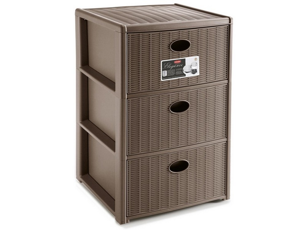 Stefanplast CASSETTIERA ELEGANCE 3 cassetti - cm. 40x40x60 h col. Tortora
