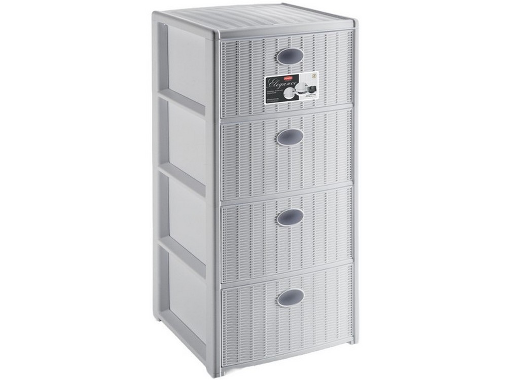 Stefanplast CASSETTIERA ELEGANCE 4 cassetti - cm. 40x40x80 h col. Bianco