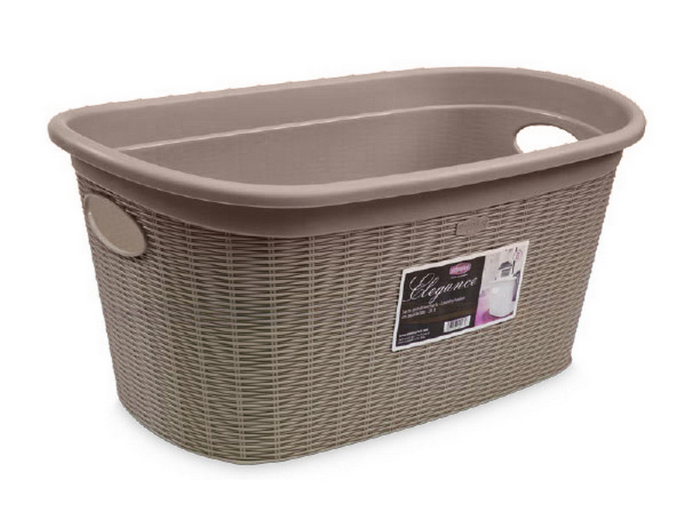 Stefanplast CESTA PORTABIANCHERIA ELEGANCE Lt. 35 - cm. 58x38x28 h col. Tortora