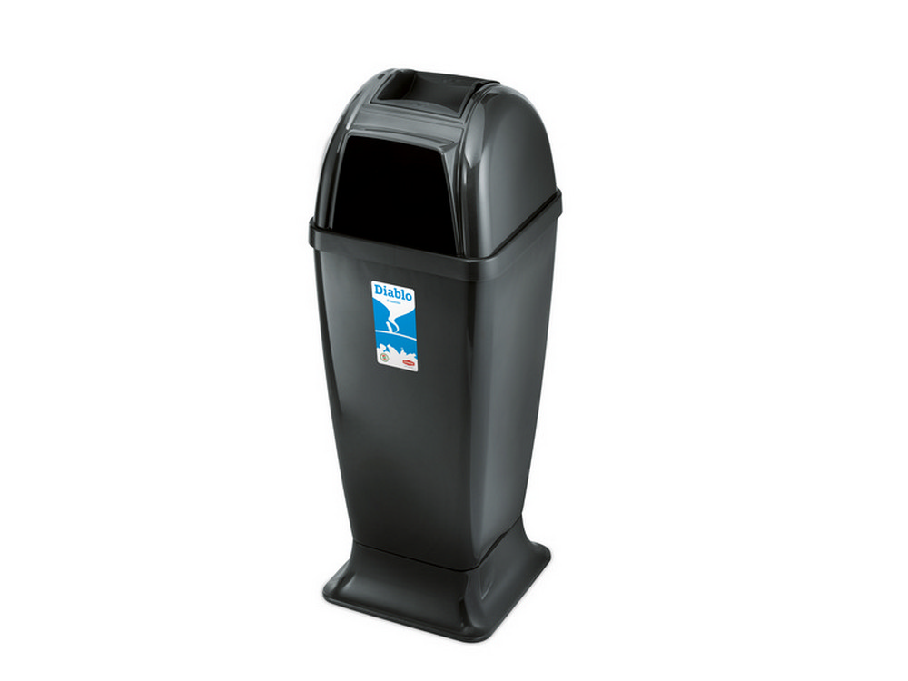 Stefanplast CESTINO DIABLO Lt. 50 - cm. 30,7x30,7x85 h col. Antracite