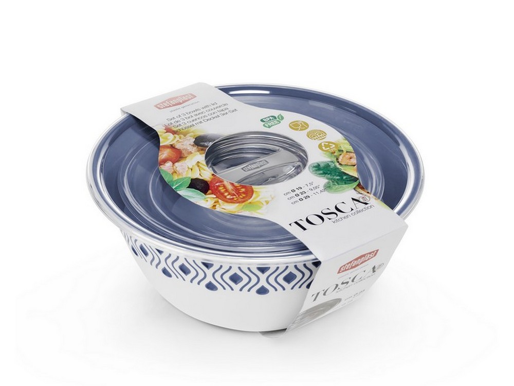 Stefanplast CIOTOLA TOSCA  SET 3 PEZZI  bianco/blu palace