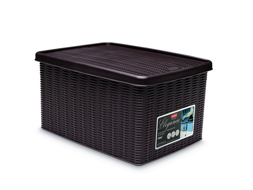 Stefanplast CONTENITORE MULTIUSO ELEGANCE Lt. 15 - cm.29x39x21 h col. Moka