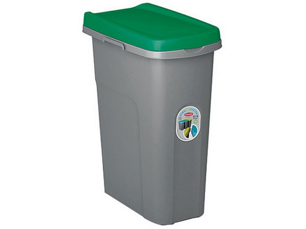 Stefanplast PATTUMIERA ECO SYSTEM LT.15 cm. 33x22x41 h Grigio/Verde