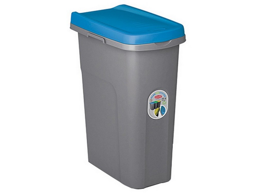 Stefanplast PATTUMIERA ECO SYSTEM LT.25 cm. 39x24x51 h Grigio/Blu