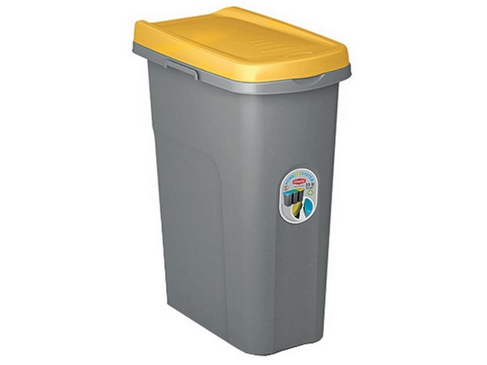 Stefanplast PATTUMIERA ECO SYSTEM LT.25 cm. 39x24x51 h Grigio/Giallo