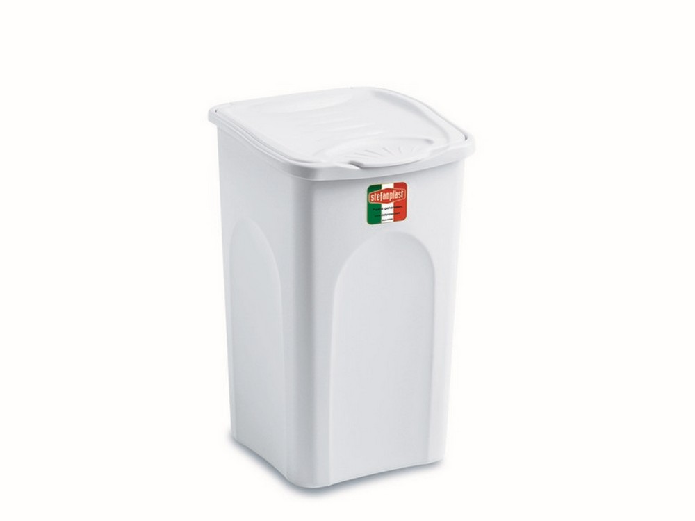 Stefanplast PORTABIANCHERIA PRIMAVERA CHIUSO BIANCO Lt. 50 - cm. 37x37x56 h