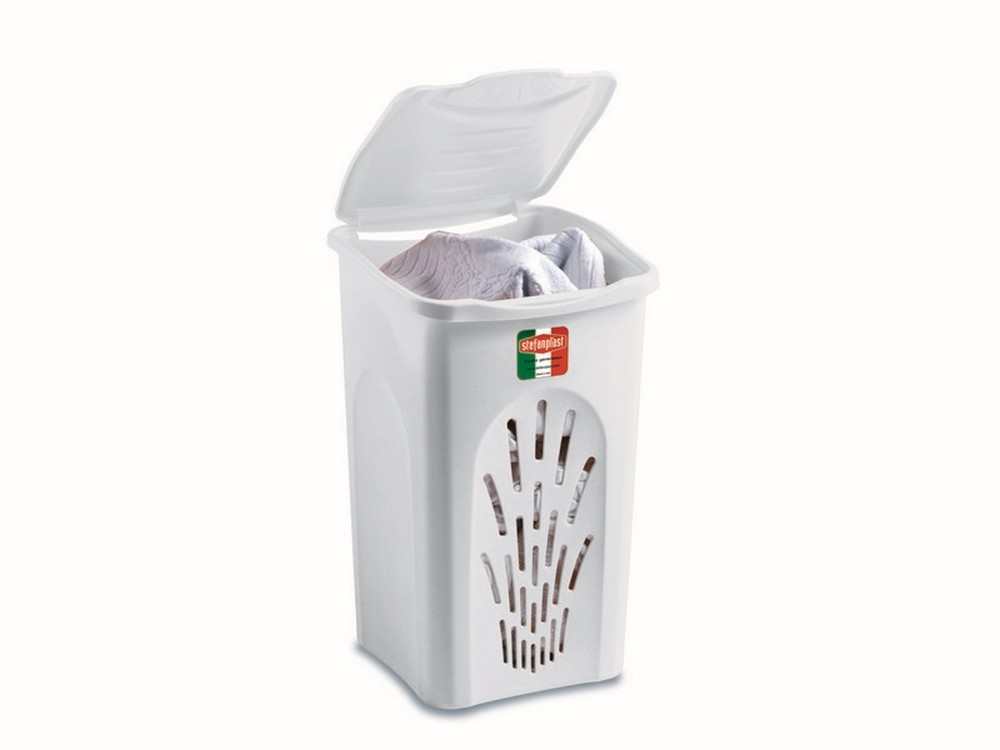 Stefanplast PORTABIANCHERIA PRIMAVERA TRAFORATO BIANCO Lt. 50 - cm. 37x37x56 h