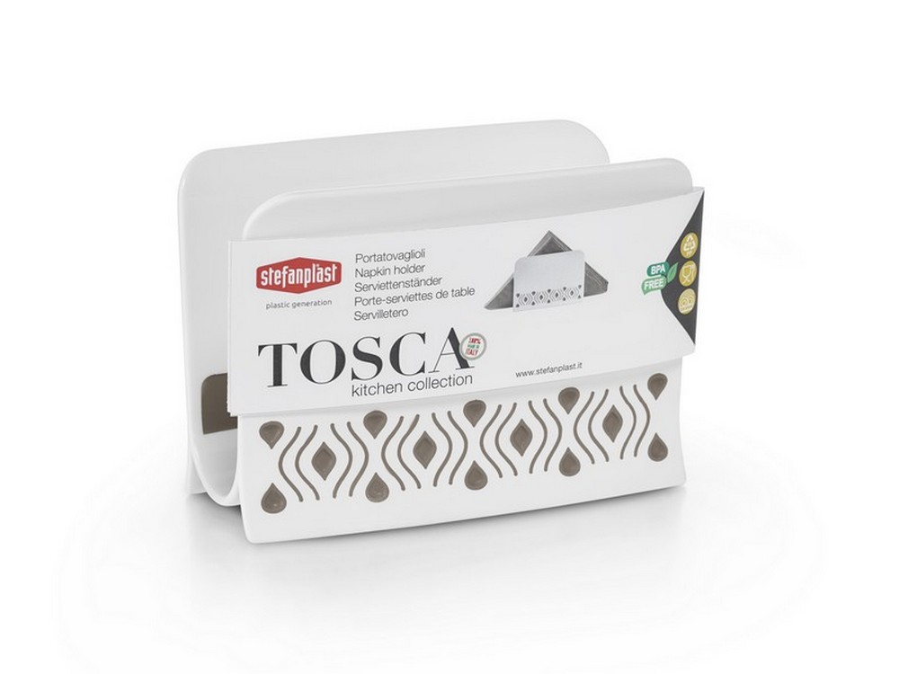Stefanplast PORTATOVAGLIOLI TOSCA bianco/tortora chiaro