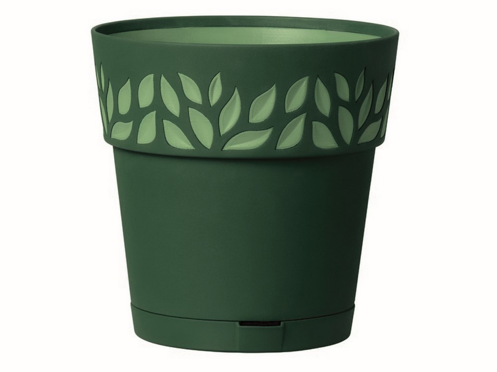 Stefanplast VASO CLOE con riserva d'acqua Ø cm. 20x19 h col. Grafite